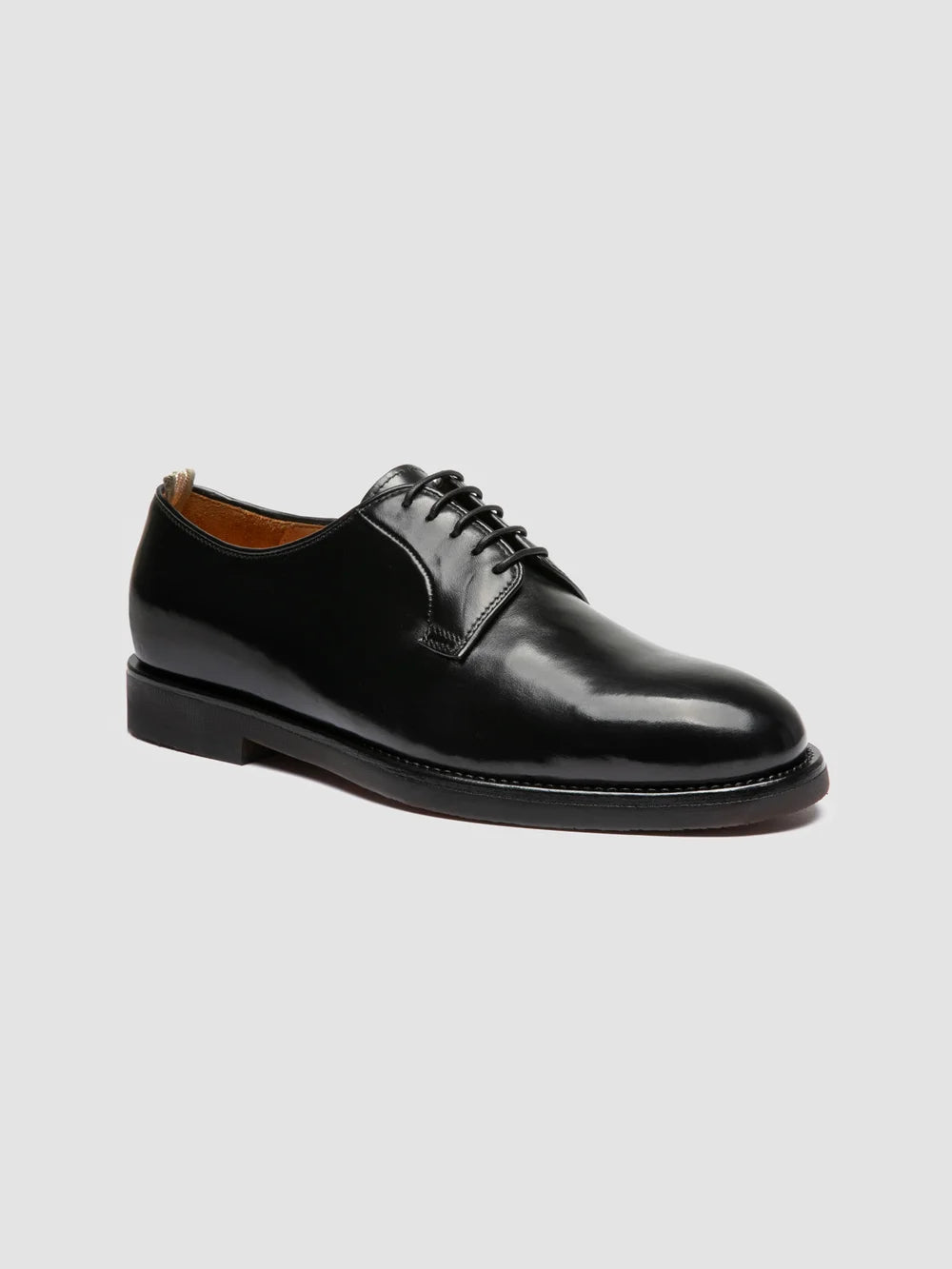 BARITON FLEXI 001 - Scarpe Derby in Pelle Nera - image 3,side view
