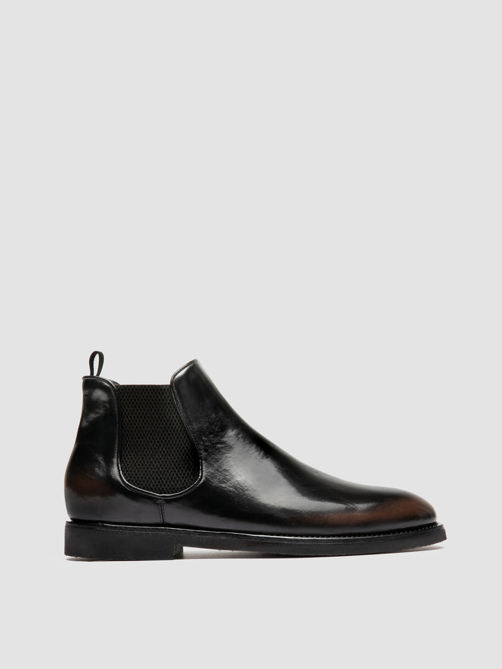 BARITON FLEXI 002 - Black Leather Chelsea Boots - image 1,side view