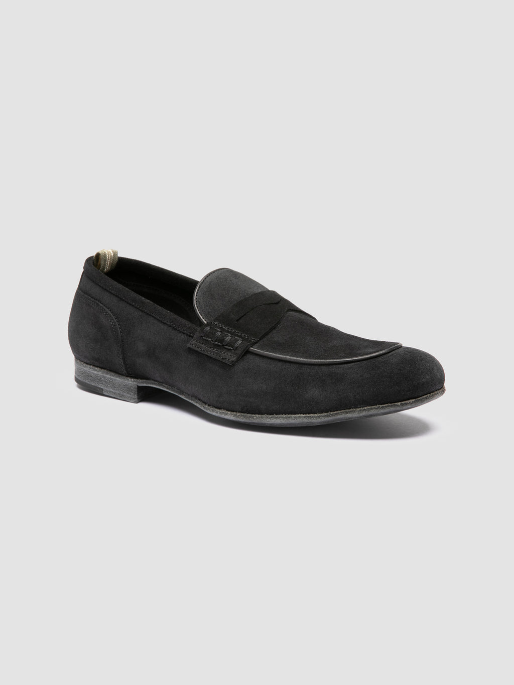 BILT 001 - Black Suede Penny Loafers - image 3,side view