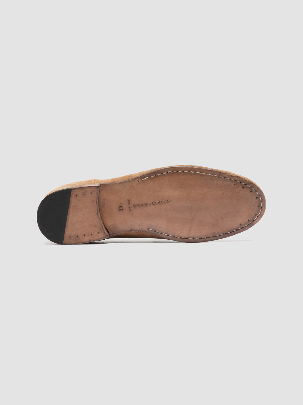 BILT 001 - Beige Suede Penny Loafers - image 5,side view