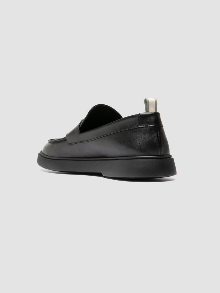 BONES 001 - Mocassini Penny in Pelle Nera