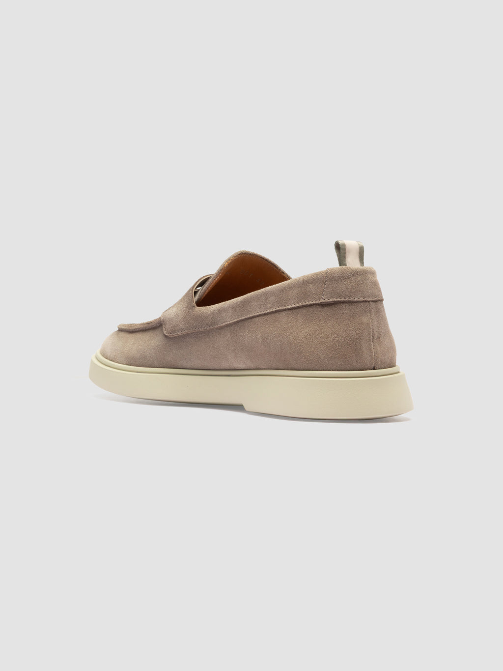 BONES 001 - Taupe Suede Penny Loafers - image 4,side view