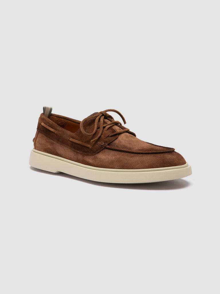 BONES 013 - Brown Suede Boat Shoes