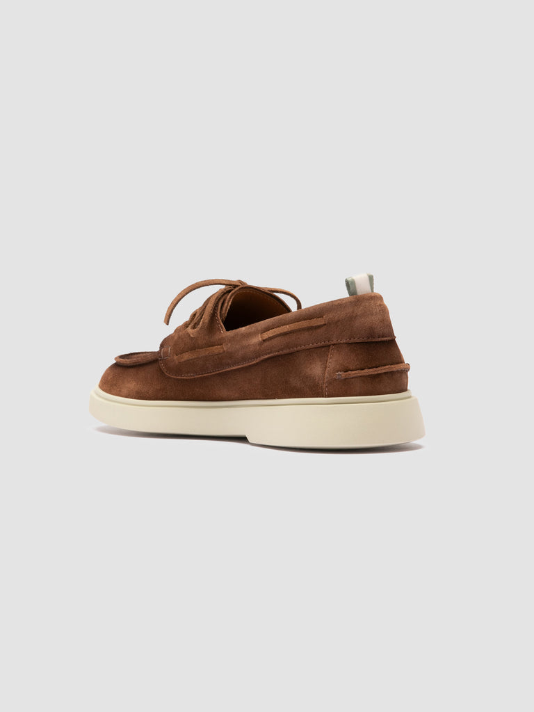 BONES 013 - Brown Suede Boat Shoes