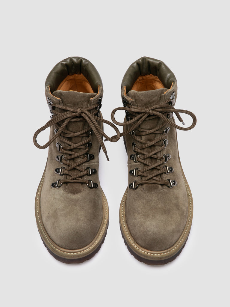 BOSS 003 - Green Suede Lace Up Boots