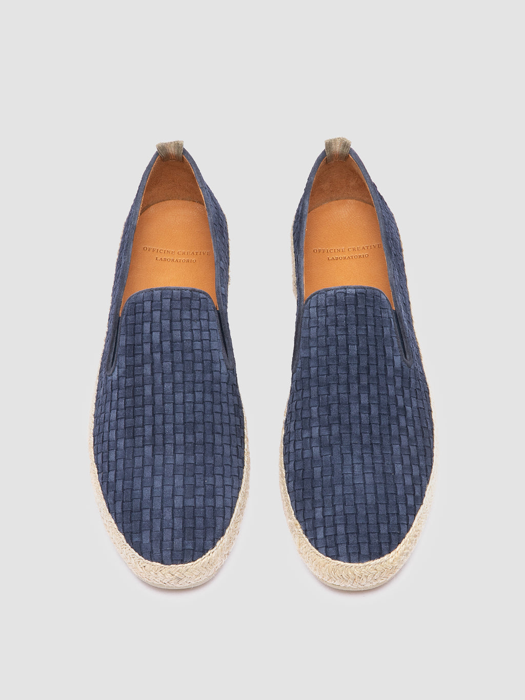 BOWLINE 001 - Espadrillas in Pelle Intrecciata Blu