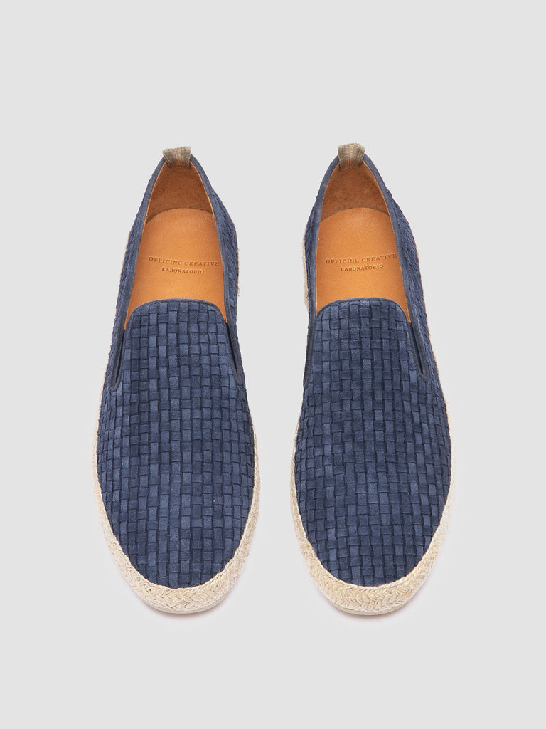 BOWLINE 001 - Espadrillas in Pelle Intrecciata Blu