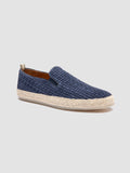 BOWLINE 001 - Espadrillas in Pelle Intrecciata Blu