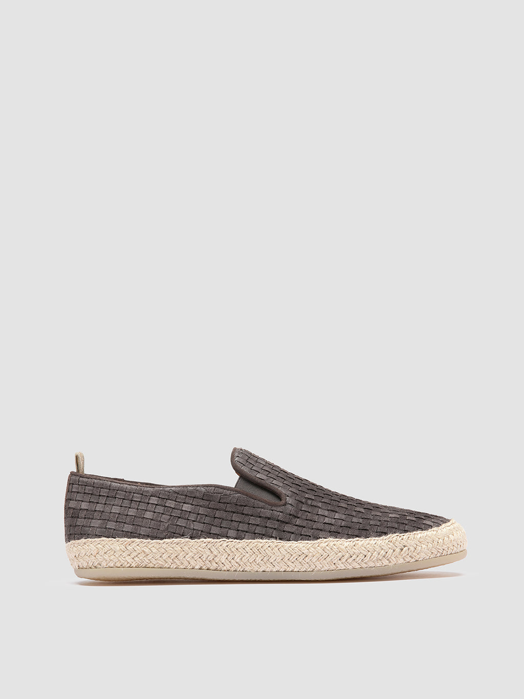 BOWLINE 001 - Espadrillas in Pelle Intrecciata Grigia