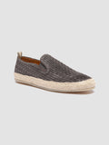 BOWLINE 001 - Espadrillas in Pelle Intrecciata Grigia