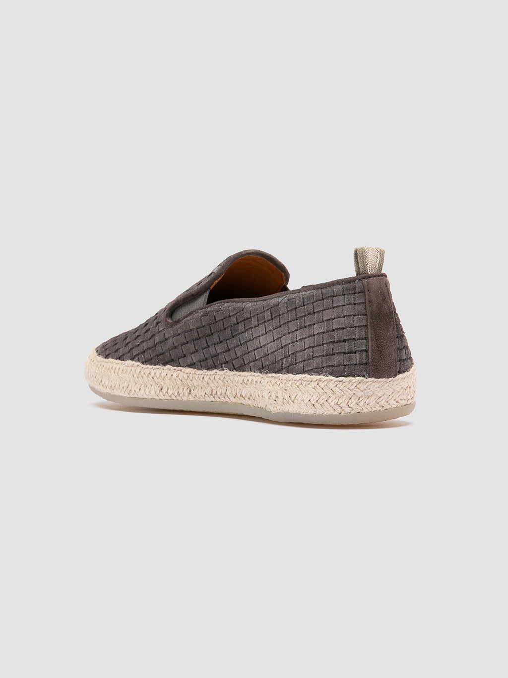 BOWLINE 001 - Espadrillas in Pelle Intrecciata Grigia