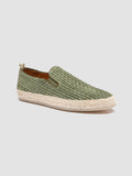 BOWLINE 001 - Espadrillas in Pelle Intrecciata Verde