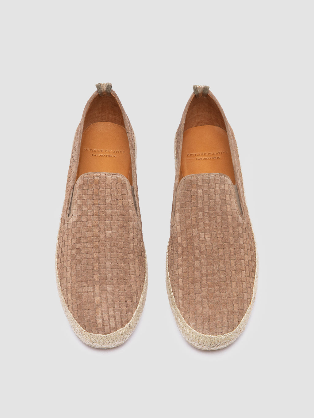 BOWLINE 001 - Espadrillas in Pelle Intrecciata Tortora