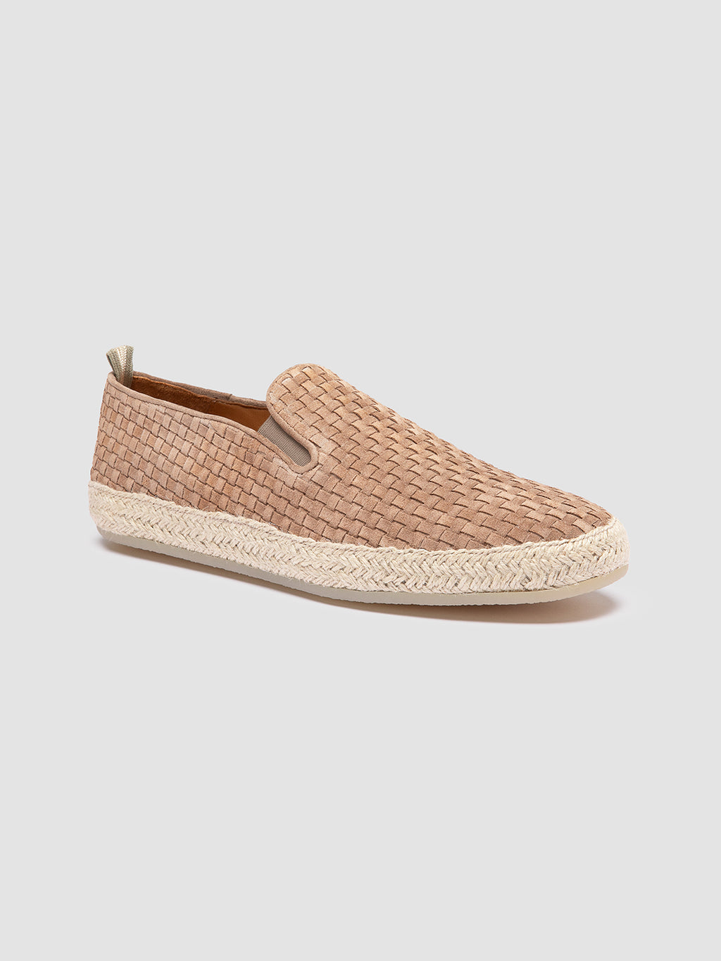 BOWLINE 001 - Espadrillas in Pelle Intrecciata Tortora