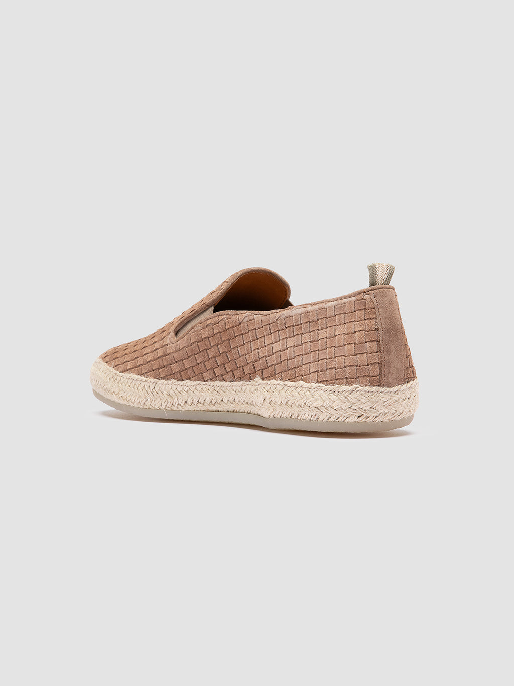 BOWLINE 001 - Espadrillas in Pelle Intrecciata Tortora