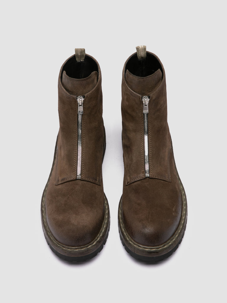 BULLA DD LUG 114 - Stivali con Zip in Pelle Scamosciata Color Tortora