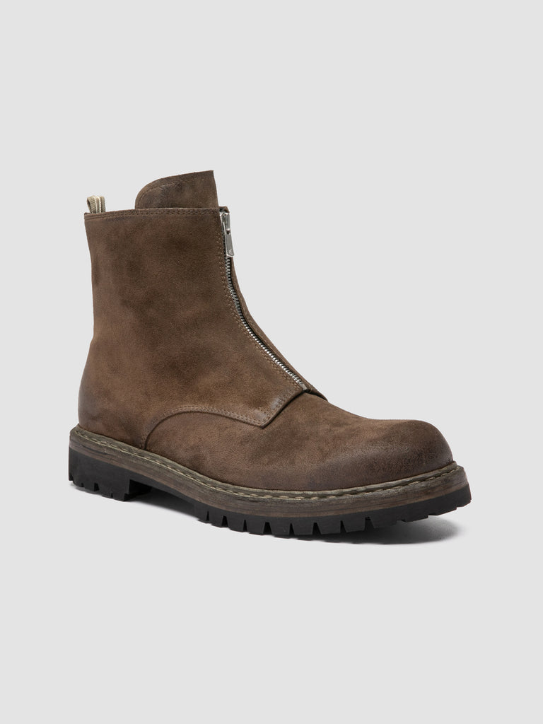 BULLA DD LUG 114 - Stivali con Zip in Pelle Scamosciata Color Tortora