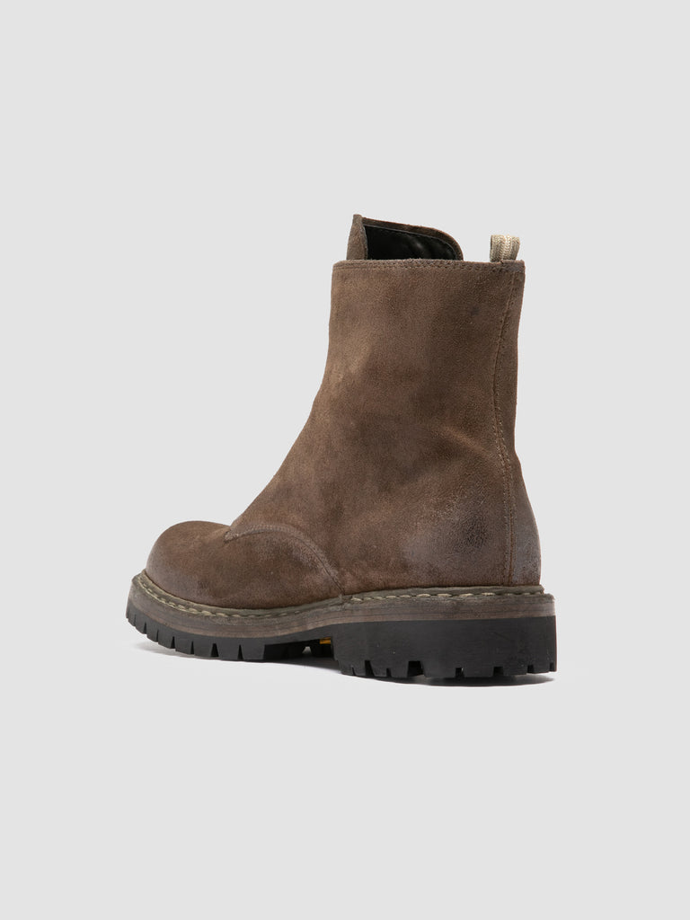 BULLA DD LUG 114 - Stivali con Zip in Pelle Scamosciata Color Tortora