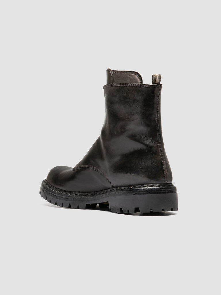 BULLA DD LUG 114 - Grey Leather Zip Boots