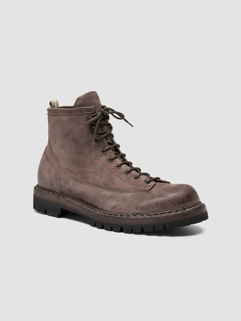 BULLA DD LUG 115 - Stivali Stringati in Pelle Scamosciata Tortora