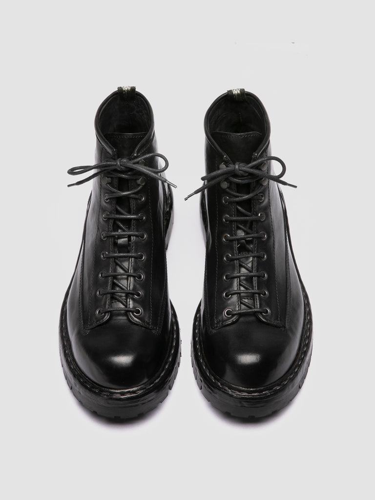 BULLA DD LUG 115 - Black Leather Lace Up Boots