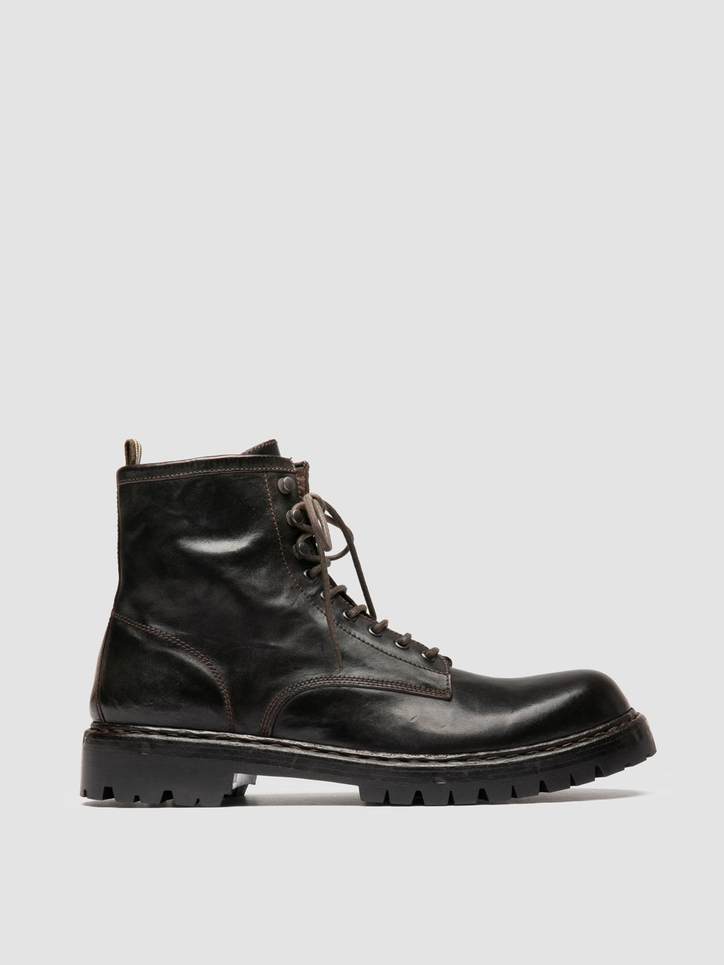 BULLA DD LUG 116 - Stivaletti Stringati in Pelle Marrone - image 1,side view