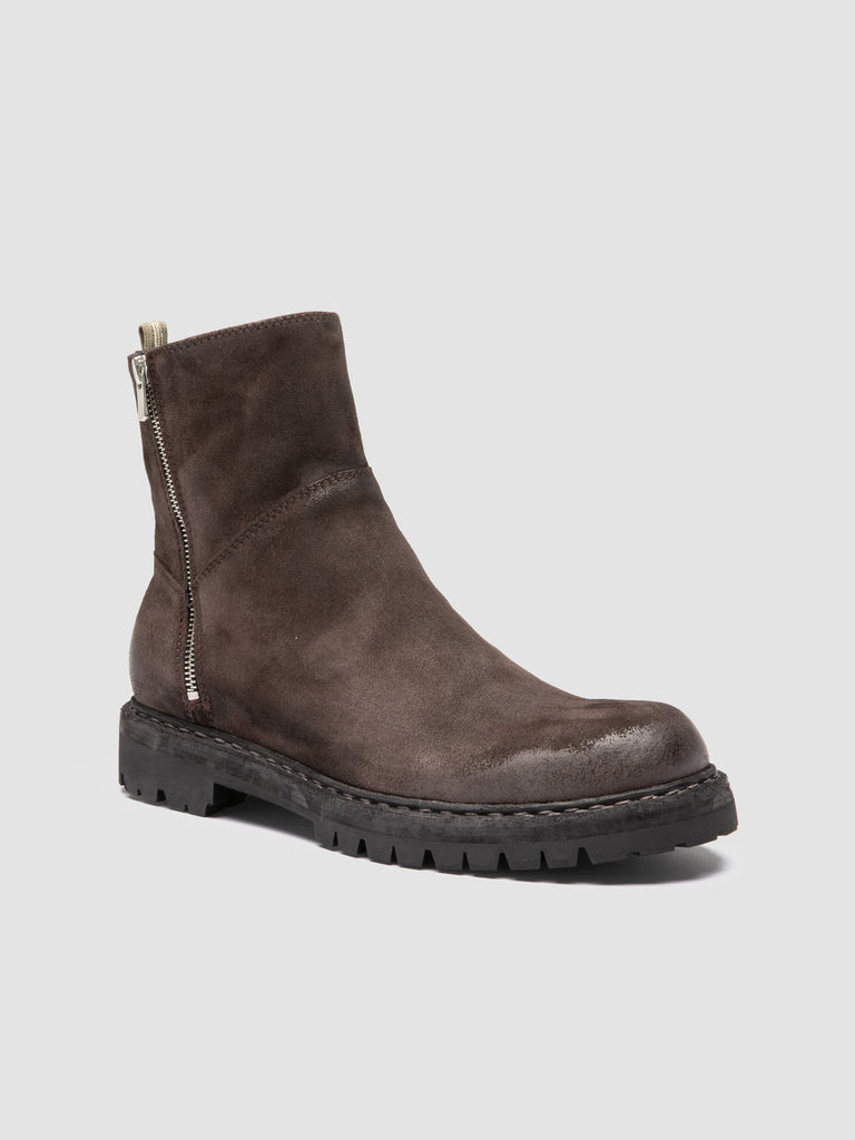 BULLA DD LUG 118 - Stivali con Zip in Pelle Scamosciata Marrone