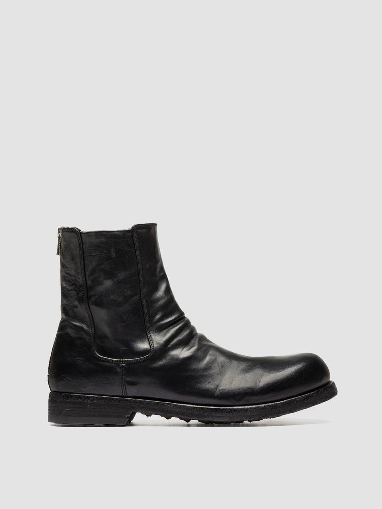 BULLA DD 104 - Stivaletti con Zip in Pelle Nera