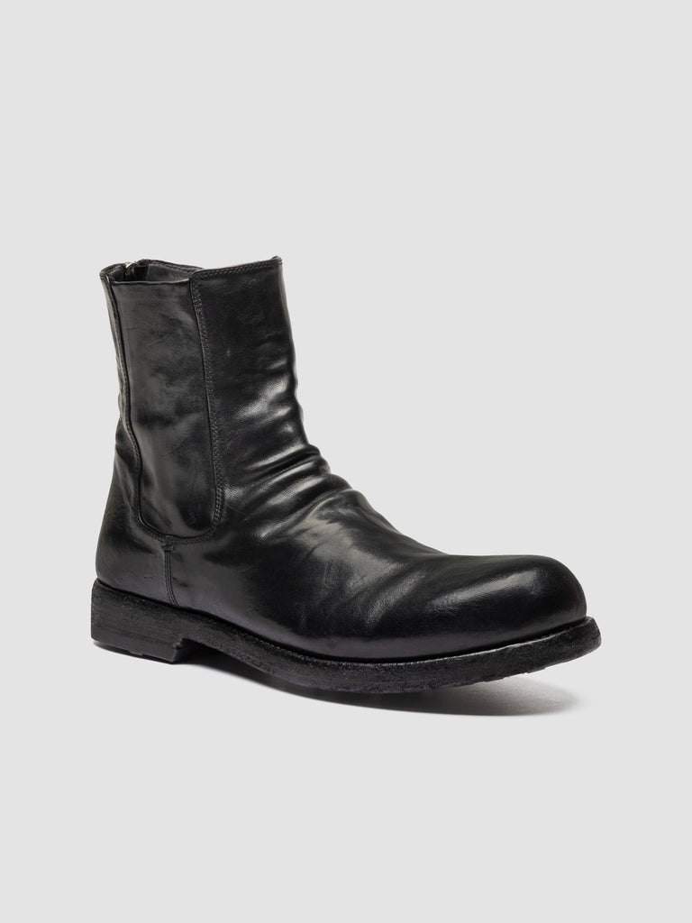 BULLA DD 104 - Stivaletti con Zip in Pelle Nera