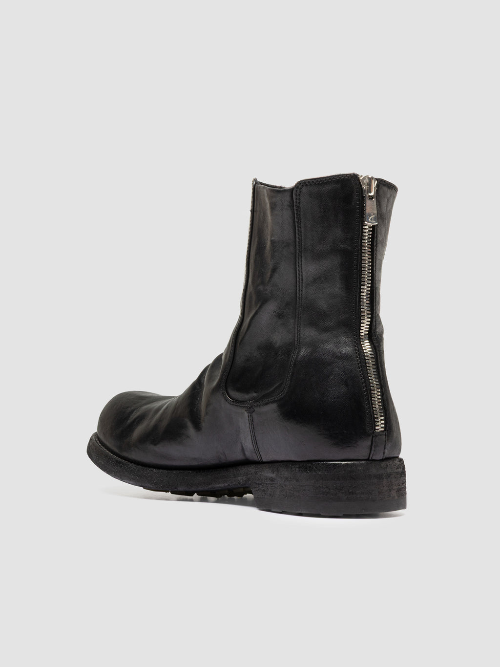 BULLA DD 104 - Stivaletti con Zip in Pelle Nera - image 4,side view