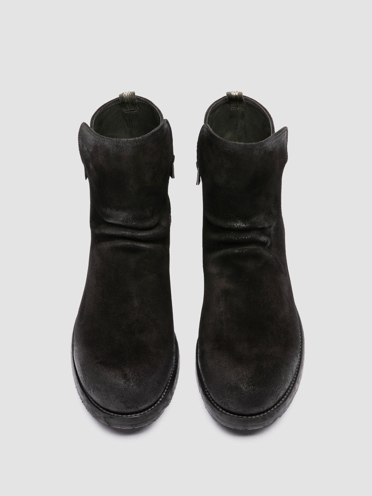 BULLA DD 113 - Stivaletti con Zip in Pelle Scamosciata Nera
