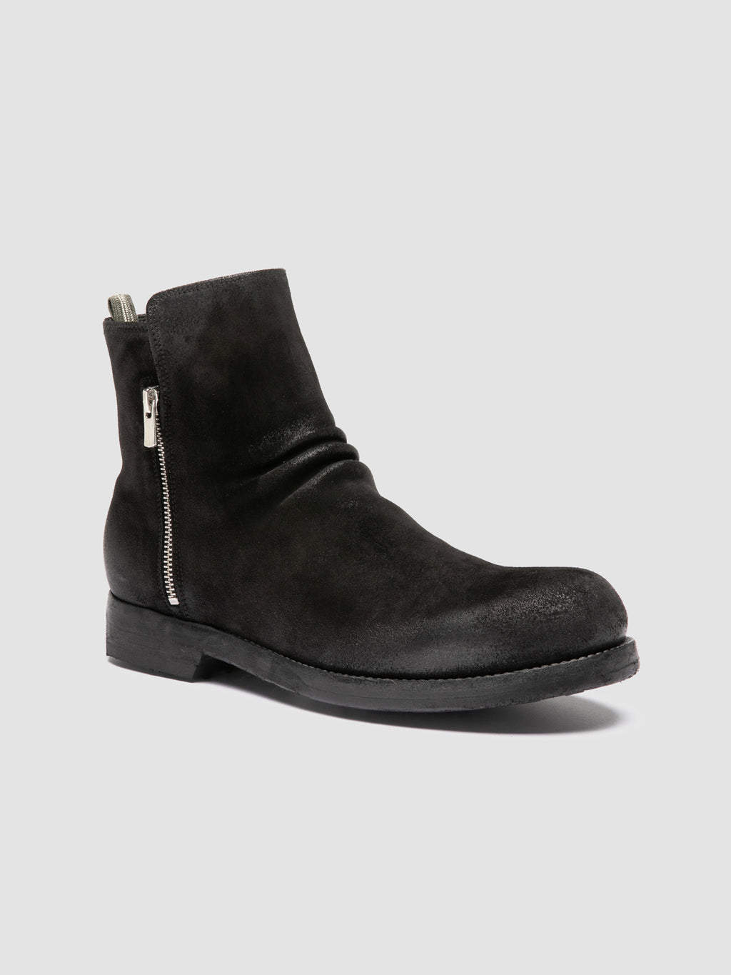 BULLA DD 113 - Black Suede Zipped Boots - image 3,side view