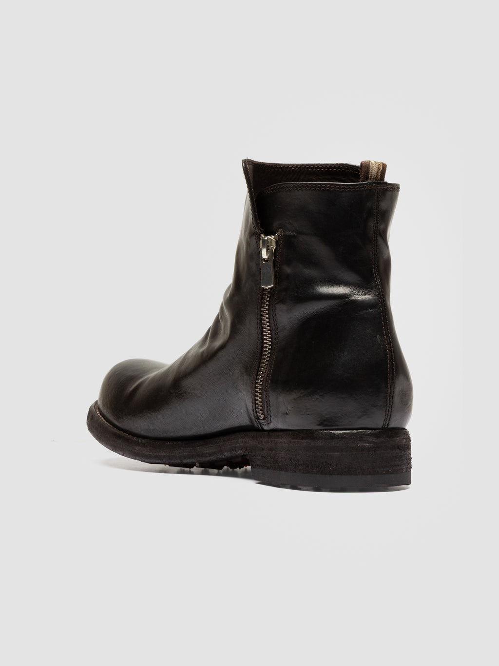 BULLA DD 113 - Stivaletti con Zip in Pelle Marrone - image 4,side view