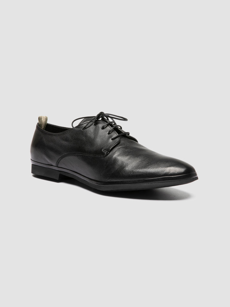 CALIFORNIA 007 - Black Leather Derby Shoes