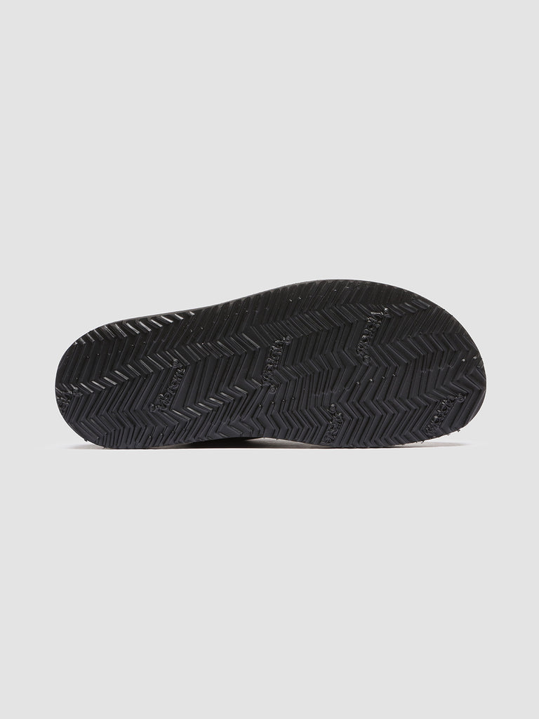 CHORA 004 - Black Leather Slide Sandals Men Officine Creative - 5