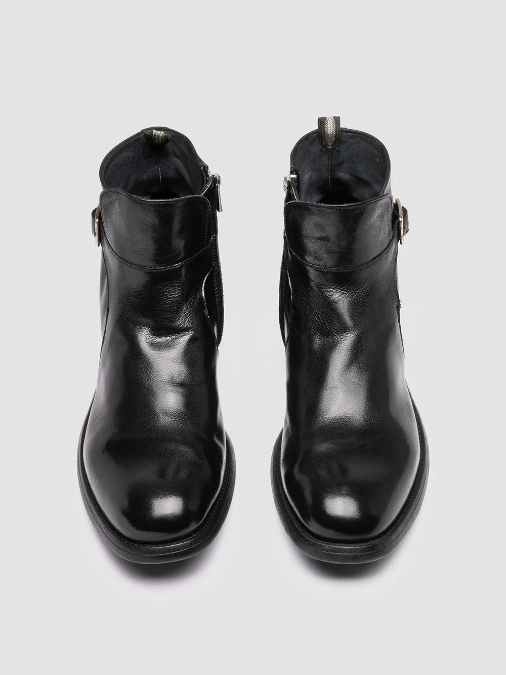 CHRONICLE 068 - Stivali con Zip in Pelle Nera - image 2,side view
