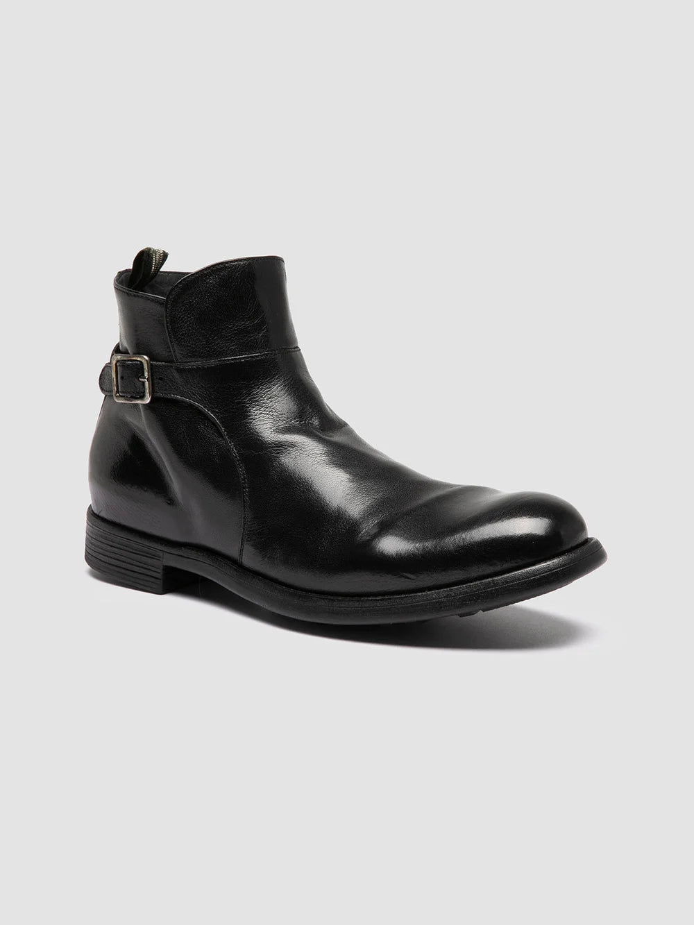 CHRONICLE 068 - Stivali con Zip in Pelle Nera - image 3,side view