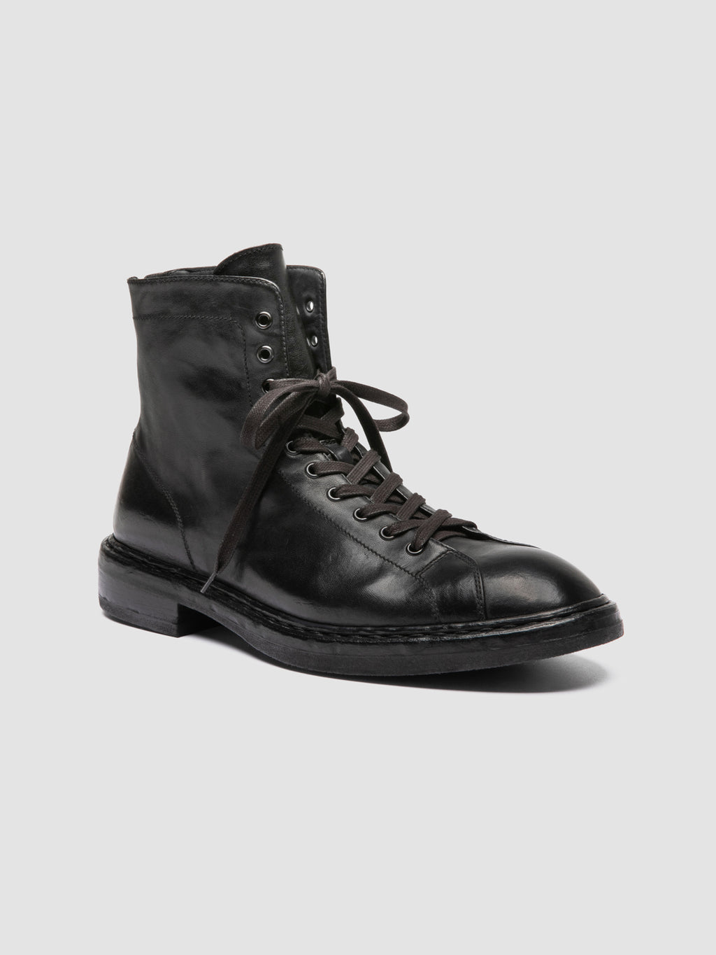 CONCEPT 001 - Black Leather Zip Boots - image 3,side view