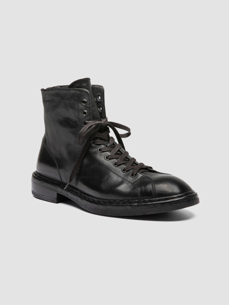 CONCEPT 001 - Stivali con Zip in Pelle Nera