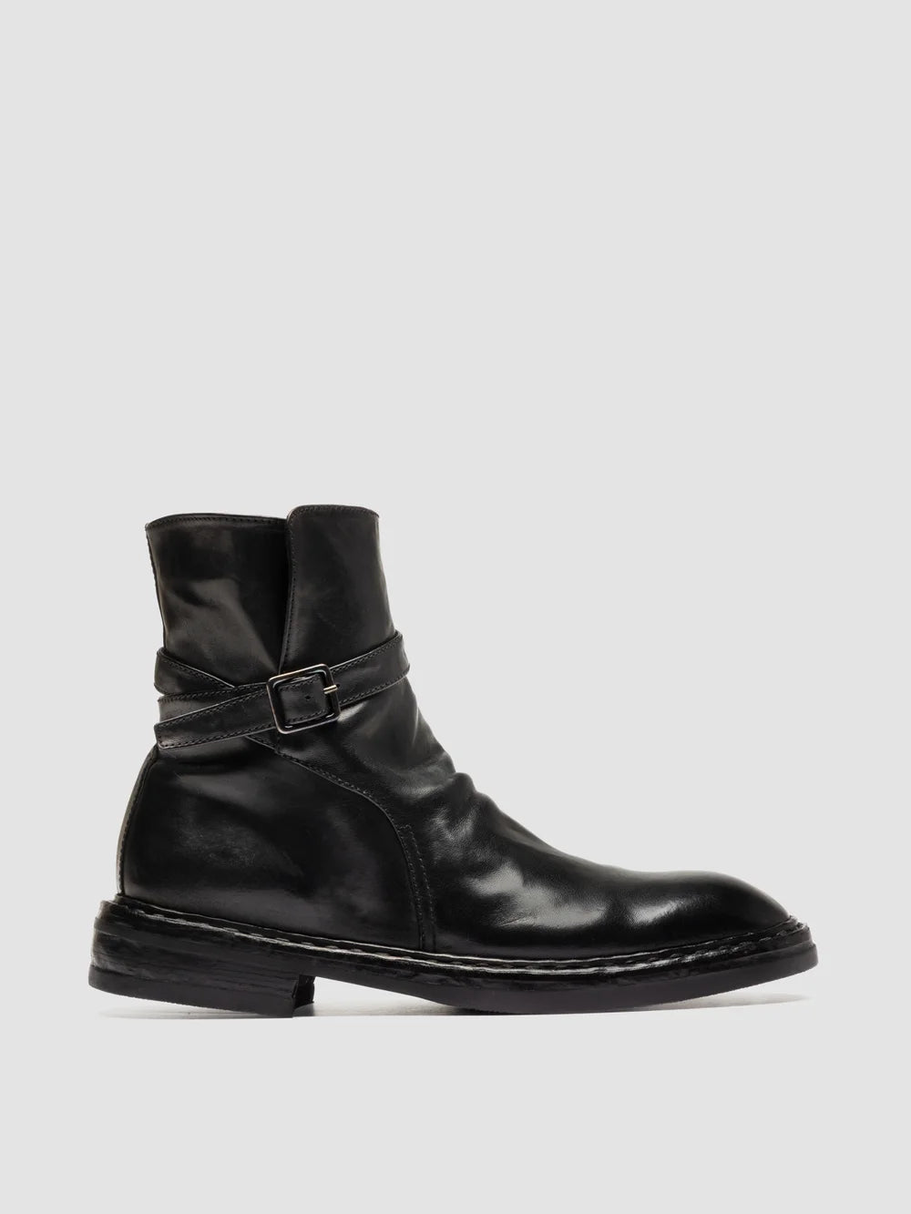CONCEPT 003 - Stivali con Zip in Pelle Nera - image 1,side view