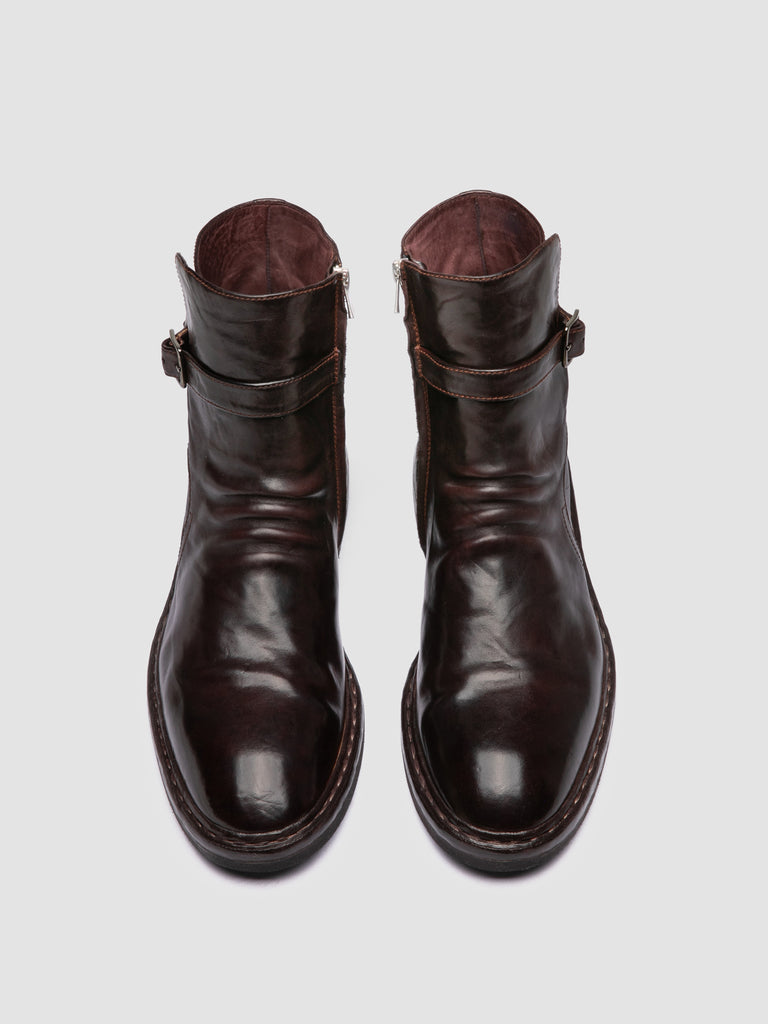 CONCEPT 003 - Stivali con Zip in Pelle Bordeaux