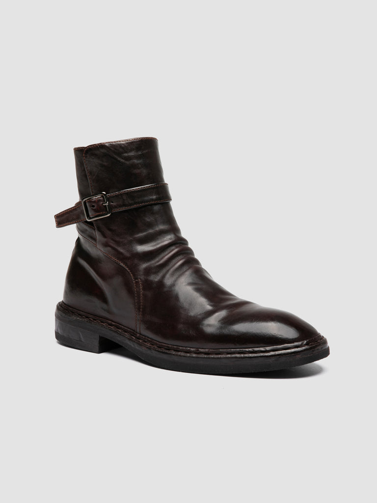 CONCEPT 003 - Stivali con Zip in Pelle Bordeaux