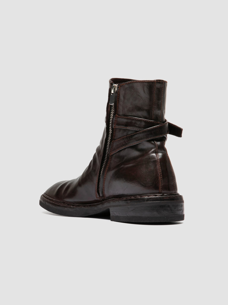 CONCEPT 003 - Stivali con Zip in Pelle Bordeaux