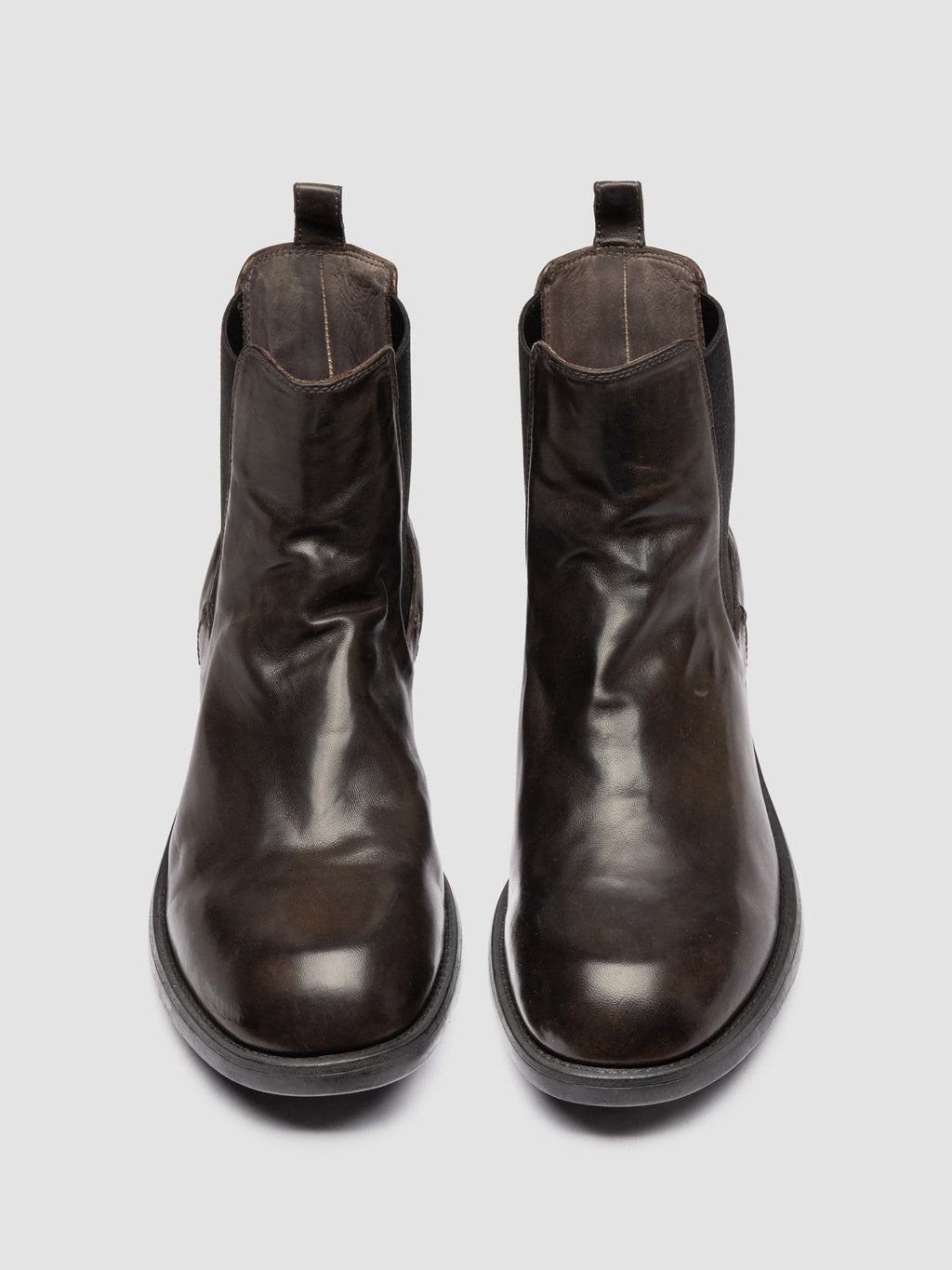 DIARY 007 - Grey Leather Chelsea Boots - image 2,side view