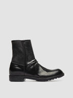 DIARY 015 - Stivali con Zip in Pelle Elasticizzata Nera