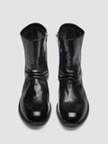DIARY 015 - Black Stretch Leather Zipped Boots - thumb image 2,side view