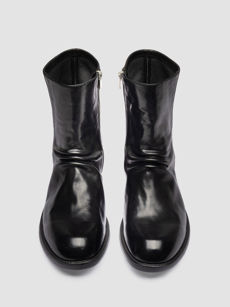 DIARY 015 - Black Stretch Leather Zip Boots