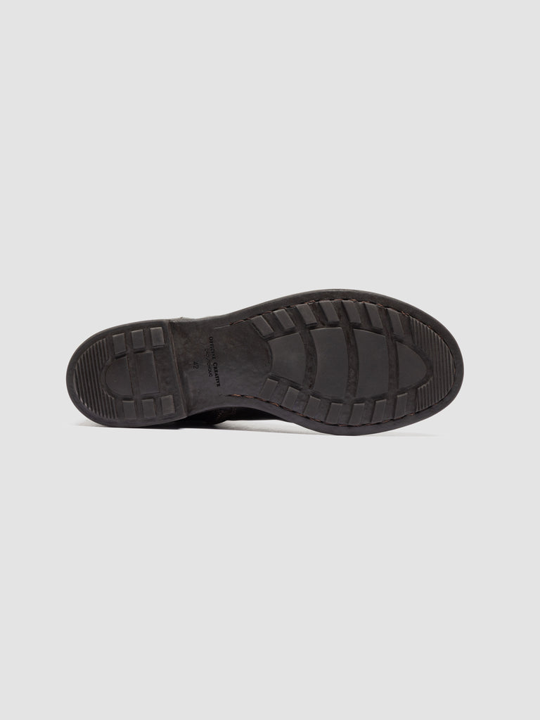 DIARY 015 - Dark Brown Stretch Leather Zip Boots