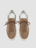 THE DIME 001 - Sneaker Basse in Pelle Scamosciata Tortora