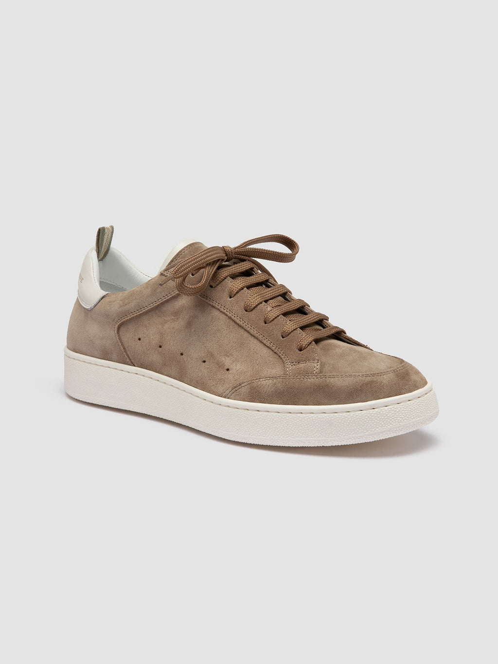 THE DIME 001 - Sneaker Basse in Pelle Scamosciata Tortora